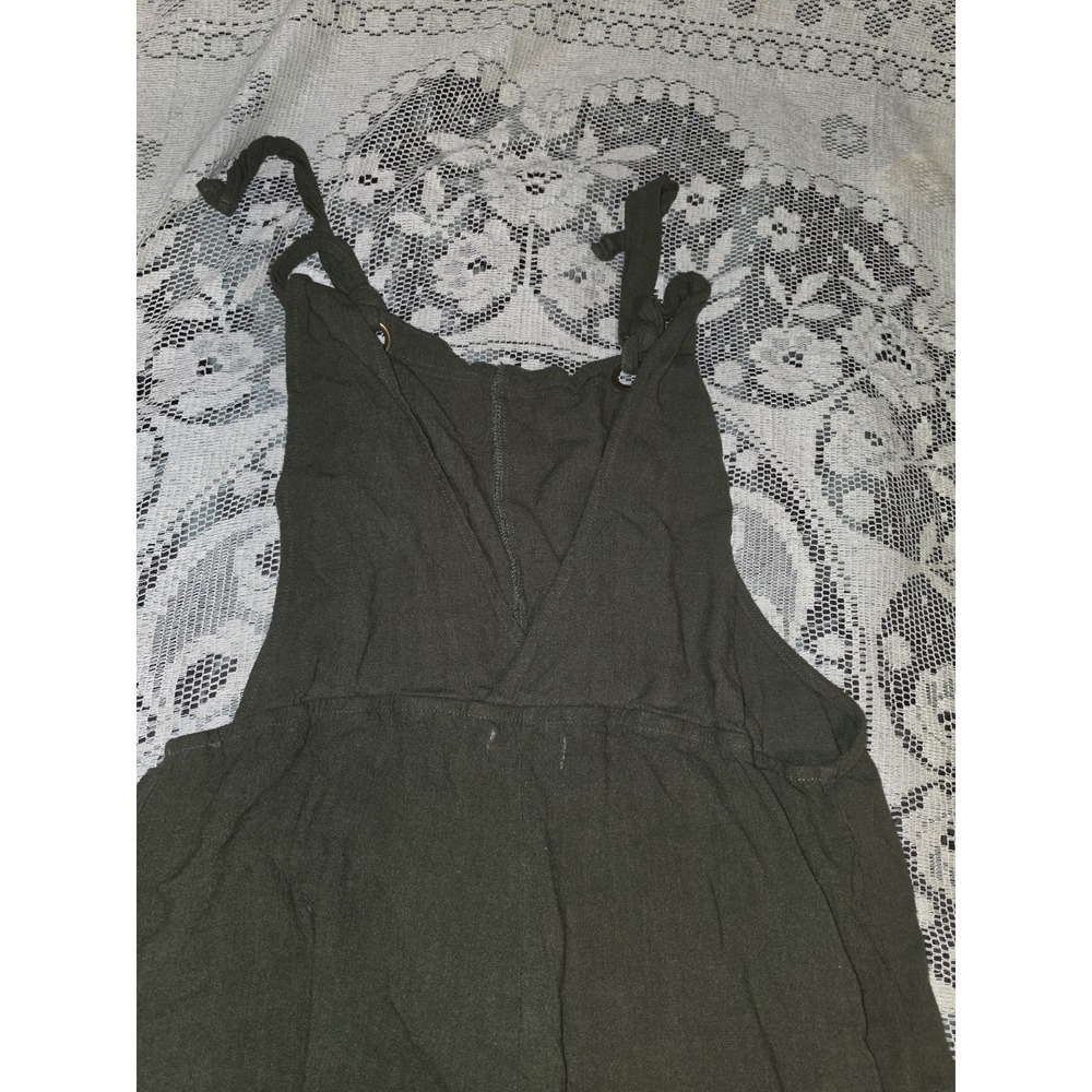 Natural Life Carly Jumpsuit Adjustable Straps Pockets Olive Green M - Picture 2 of 5